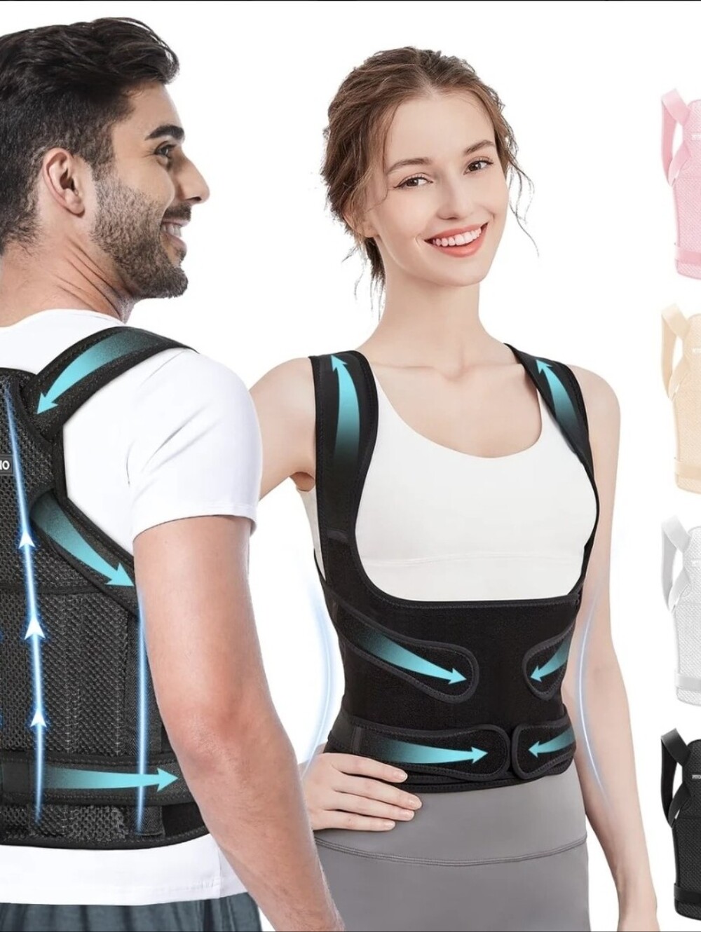 Posture Corrector Back Support Vest - Black